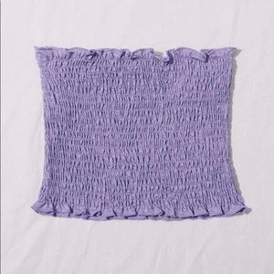 Frill Trim Shirred Tube Top❤️